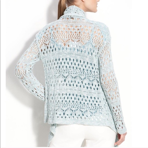 St. John Crocheted Draped Sweater, Size La… - Picture 2 of 8